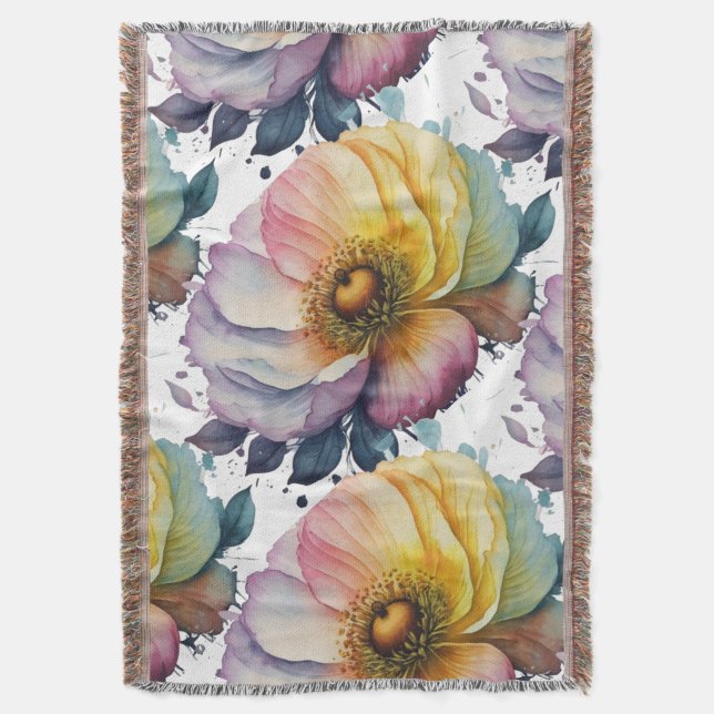 Couverture Belle aquarelle Flower (devant Vertical)