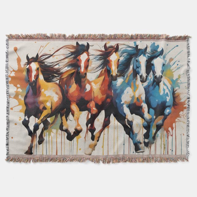 Couverture Belle peinture de chevaux (Devant)