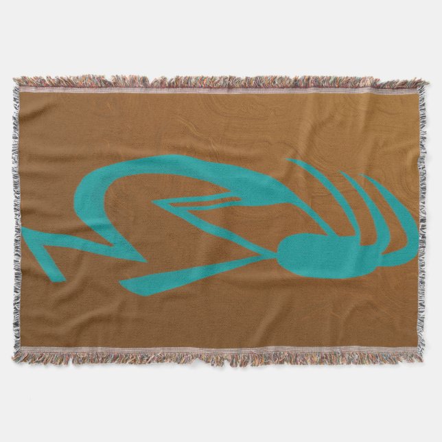 Couverture Belle peinture Turquoise Kokopelli (Devant)