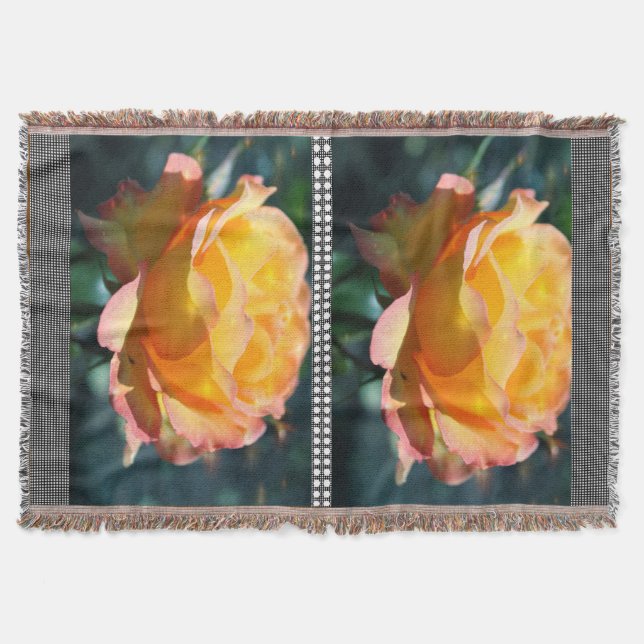 Couverture belle rose jaune. art photographique floral. (Devant)