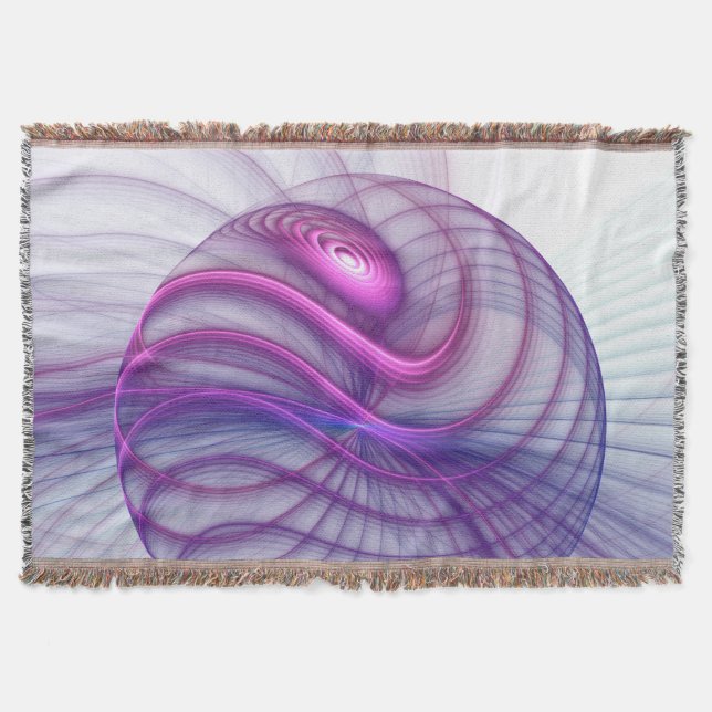 Couverture Belle Swing Moderne Art Fractal Abstrait Rose (Devant)