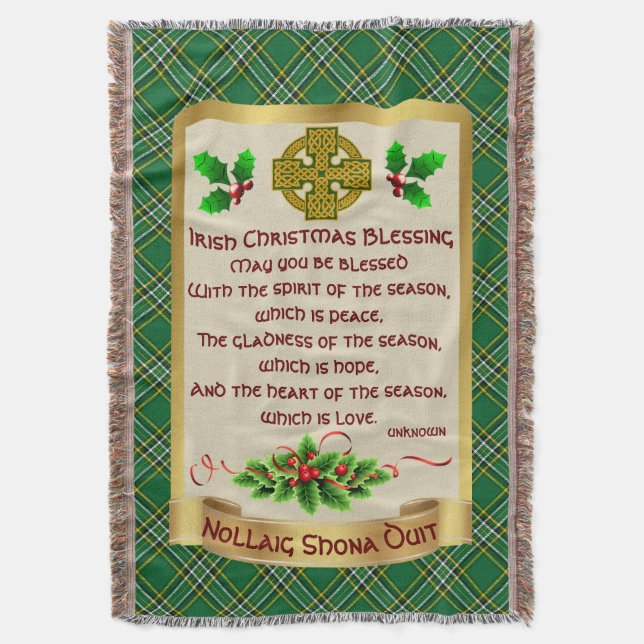Couverture Bénédiction de Noël irlandaise avec Tartan nationa (devant Vertical)