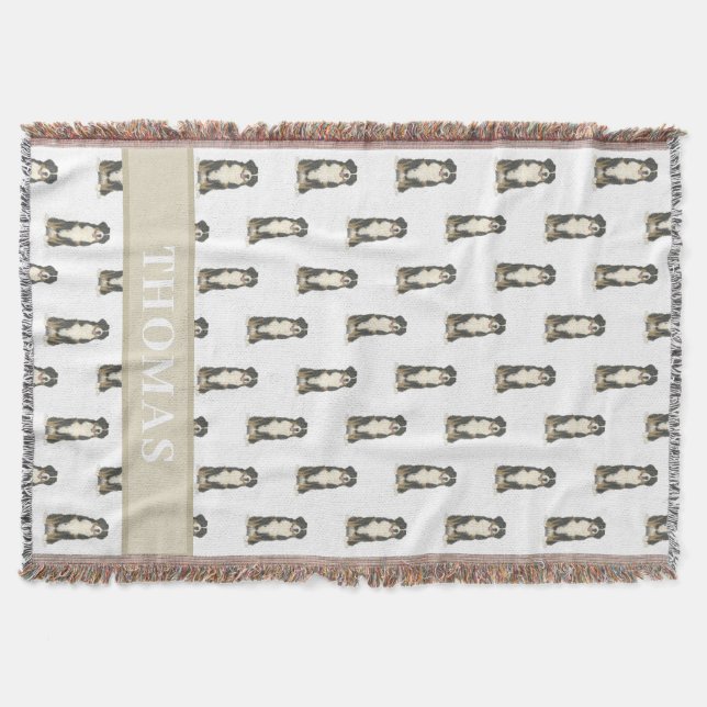 Couverture Bernese Mountain Dog personnalisé  (Devant)