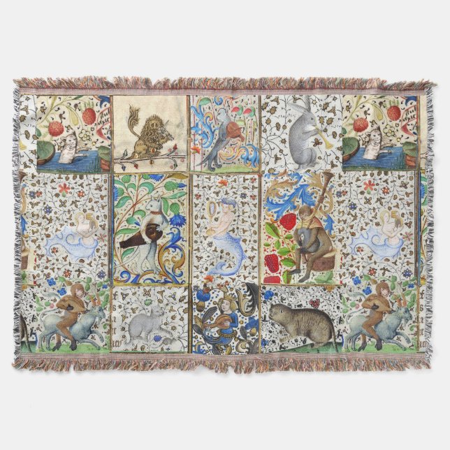 COUVERTURE BESTIAIRE MÉDIÉVAL JOUER DES INSTRUMENTS MUSICAUX (Devant)