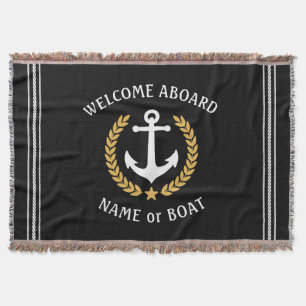 Couverture Bienvenue à bord Nom du bateau Ancre Gold Laurel