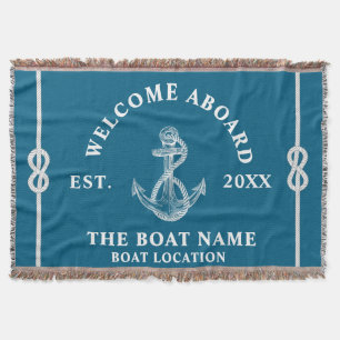 Couverture Bienvenue à bord Nom du bateau et emplacement Ancr