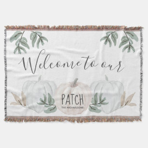 Couverture Bienvenue à nos Citrouilles de patchs avec nom Aut