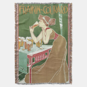Couverture Bière Art Nouveau Vintage Brasserie Fraikin-Courar