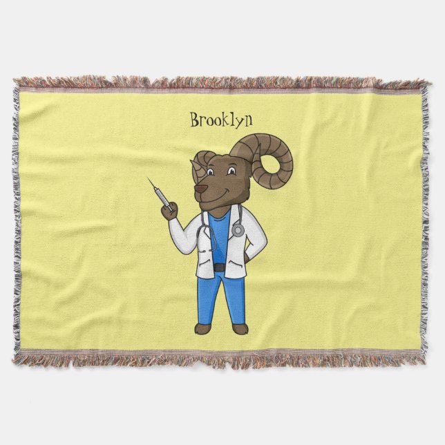 Couverture Bighorn sheep doctor cartoon illustration (Devant)