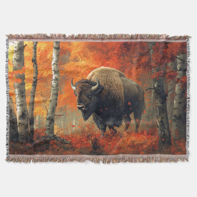 Couverture Bison dans l'artisanat boisé d'automne (Devant)