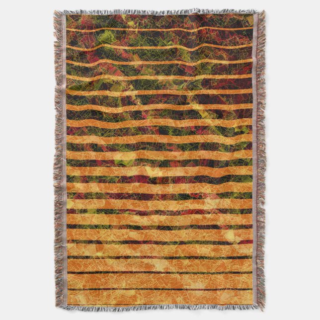 Couverture Bizarre rayures orange et petits carrés en lignes (devant Vertical)