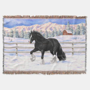 Couverture Black Gypsy Vanner Irlandais Cob Brouillon Cheval