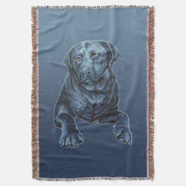 Couverture Black Lab Blue Dog Art Lancer Couvertur (devant Vertical)
