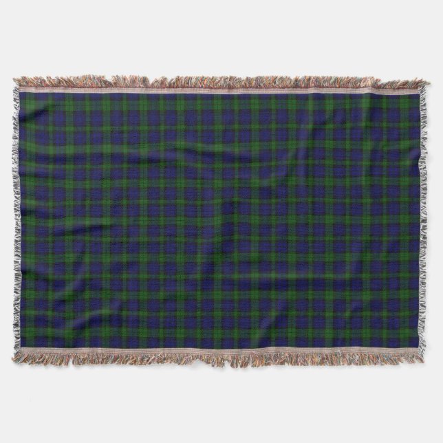 Couverture Black Watch Tartan bleu vert Plaid (Devant)