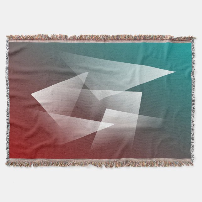 Couverture blanc bordeaux turquoise (Devant)