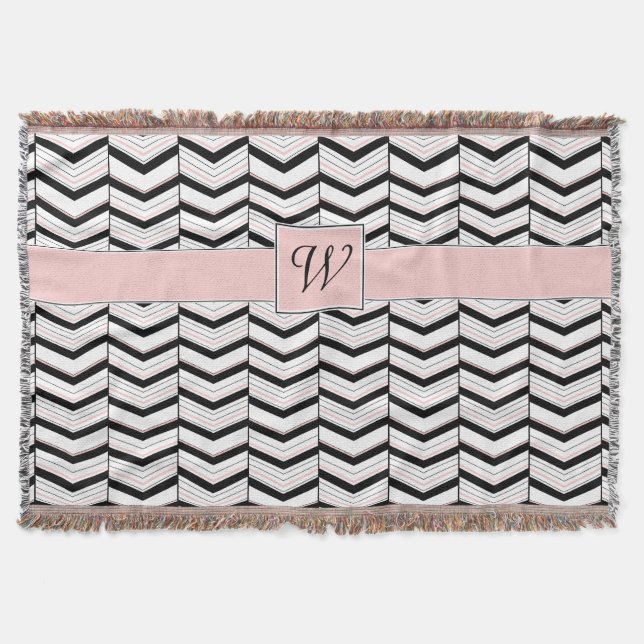 Couverture Blanc noir et blanc blanc et blanc Chevron lanceur (Devant)