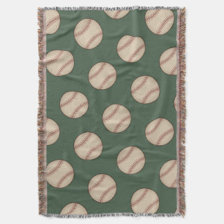 Couverture Blanche Vintage de base-ball verte