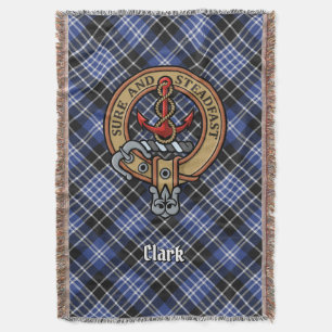 Couverture Blason de clan Clark sur tartan