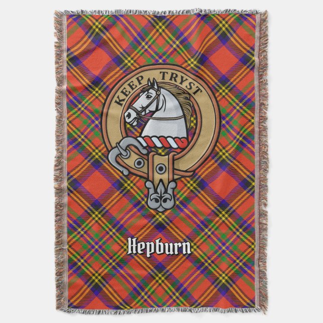 Couverture Blason de Clan Hepburn sur tartan (devant Vertical)