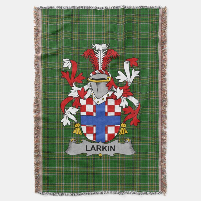 Couverture Blason de famille Larkin ou O_Larkin Irish Crest (devant Vertical)