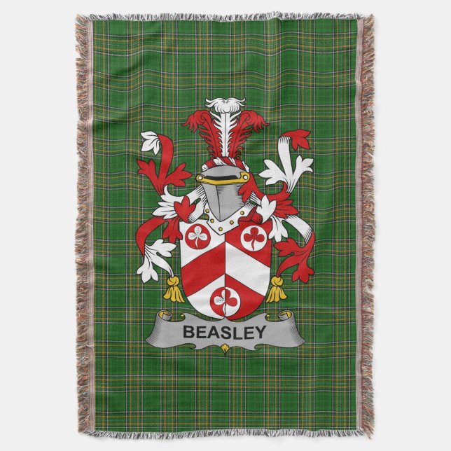 Couverture Blason de la famille Beasley d'Irlande Crest Famil (devant Vertical)
