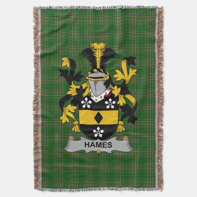 Couverture Blason de la famille Hames d'Irlande Crest Famille (devant Vertical)
