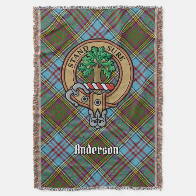 Couverture Blason du clan Anderson sur tartan (devant Vertical)