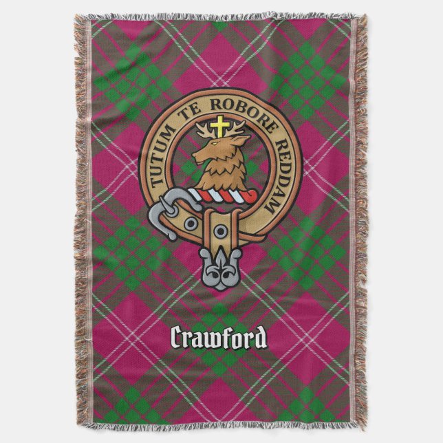 Couverture Blason du clan Crawford sur tartan (devant Vertical)