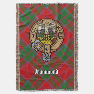 Couverture Blason du Clan Drummond sur tartan
