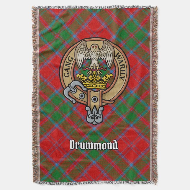 Couverture Blason du Clan Drummond sur tartan (devant Vertical)