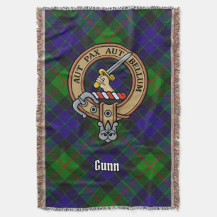 Couverture Blason du clan Gunn sur tartan