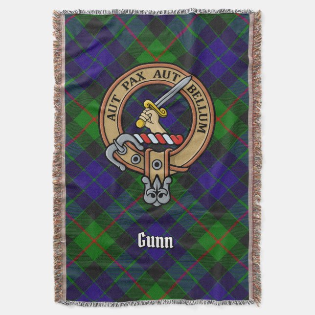 Couverture Blason du clan Gunn sur tartan (devant Vertical)