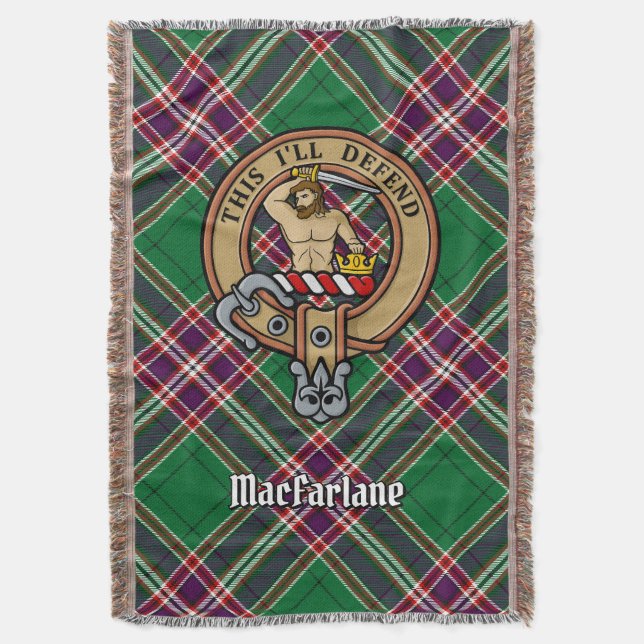 Couverture Blason du clan MacFarlane sur le tartan de chasse  (devant Vertical)