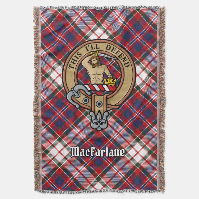 Couverture Blason du clan MacFarlane sur tartan de cérémonie (devant Vertical)