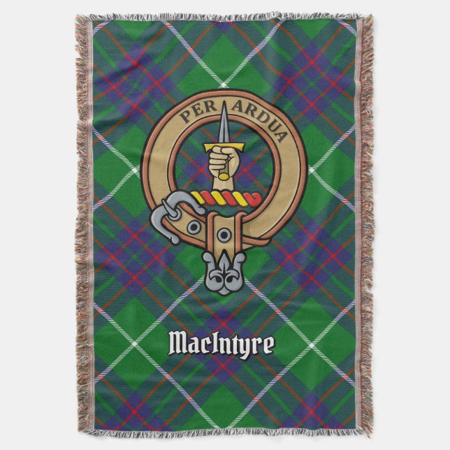 Couverture Blason du clan MacIntyre sur tartan (devant Vertical)