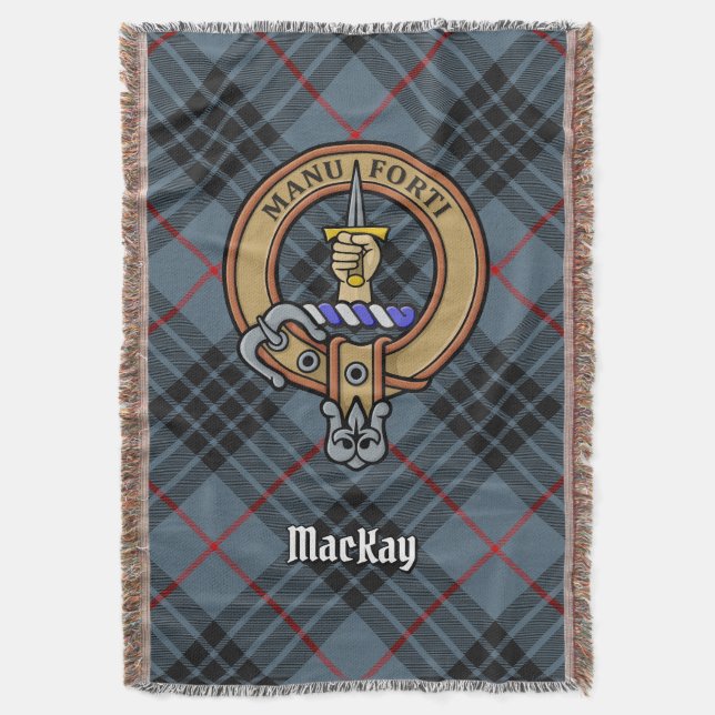 Couverture Blason du clan MacKay sur tartan bleu (devant Vertical)