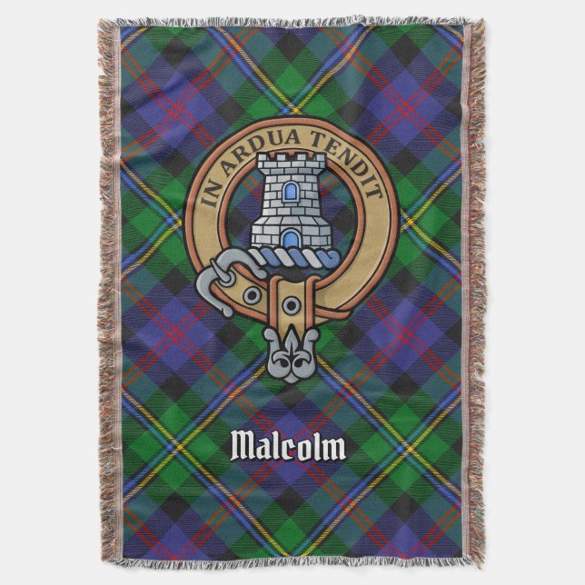 Couverture Blason du clan Malcolm sur tartan (devant Vertical)