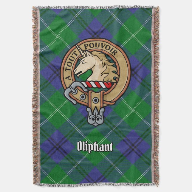 Couverture Blason du Clan Oliphant sur tartan (devant Vertical)