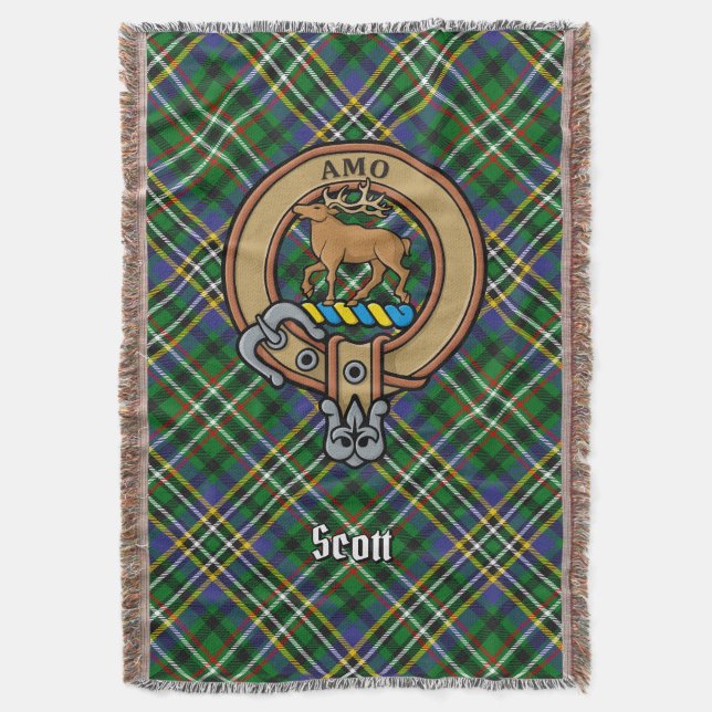 Couverture Blason du clan Scott sur tartan vert (devant Vertical)