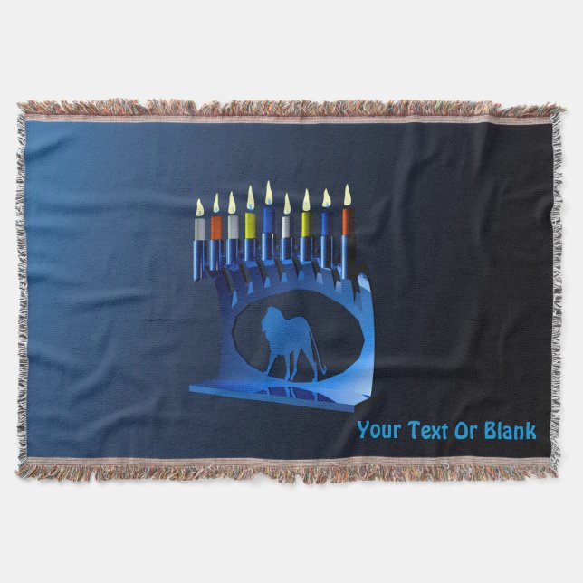 Couverture Bleu brillant Chanukkah Menorah (Devant)