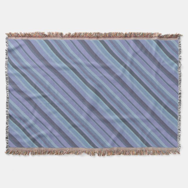 Couverture Bleu-gris bandes diagonales (Devant)