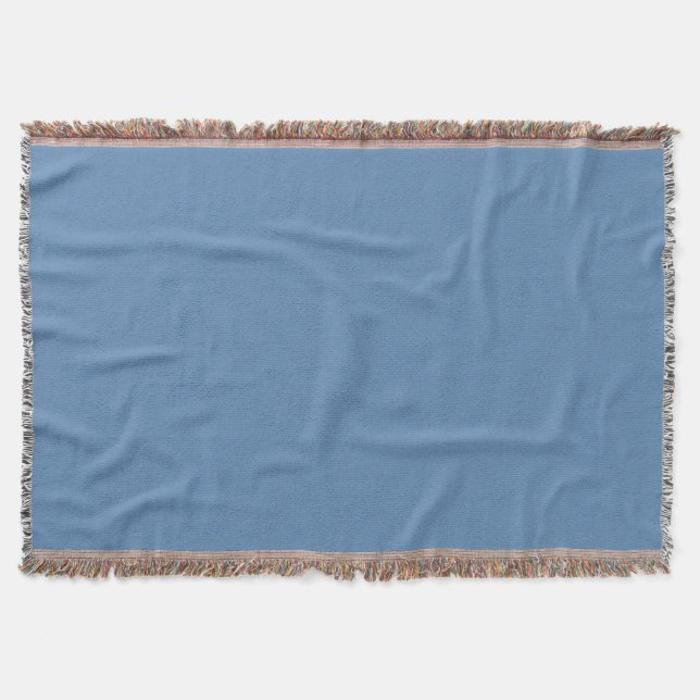 Couverture Bleu Lichen couleur solide Impression, Bleu clair  (Devant)