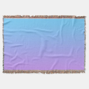 Couverture Bleu pâle à Lavende Linear Ombre Motif dégradé
