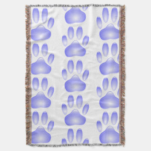 Couverture Bleu Verre Chien Empreinte de patte Motif Douche r