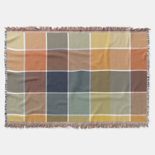 Couverture Bloque de Couleurs Automnales Moderne Tendance (Devant)