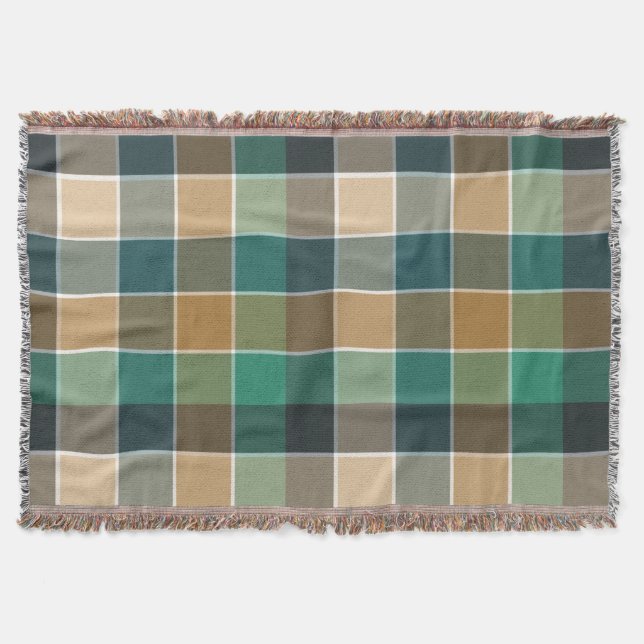 Couverture Bloque de Couleurs Automnales Moderne Tendance (Devant)