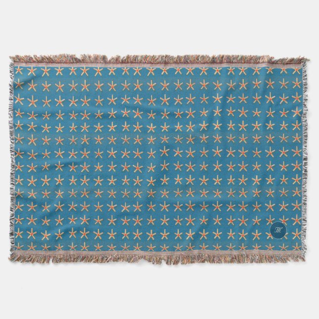 Couverture Blue Beach Shell Starfish Égypte Motifs (Devant)