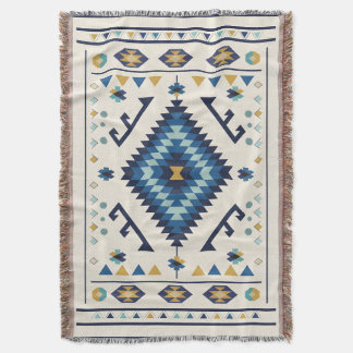 Couverture Blue Horizon Nomad – Diamant Tribal Minimaliste