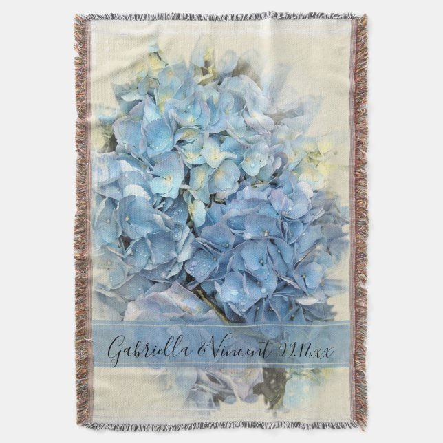 Couverture Blue Hydrangea Mariage Keepsaké (devant Vertical)