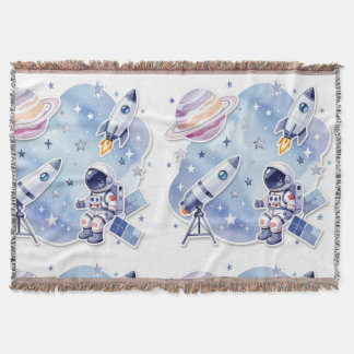 Couverture Blue little astronaut cozy Blanket for New Home